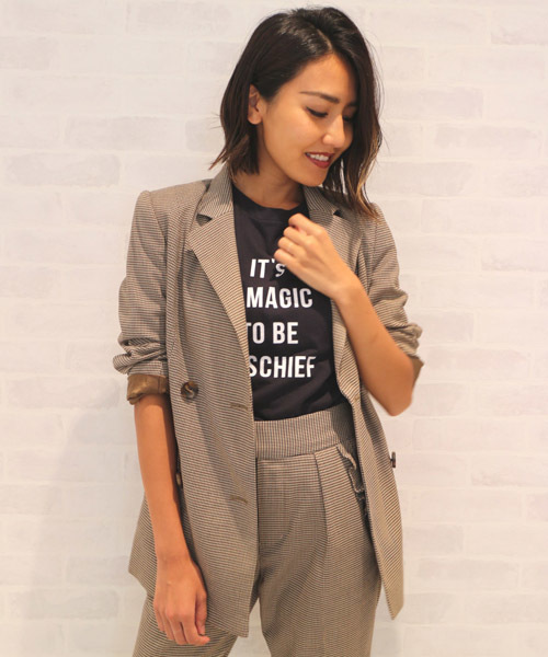 FREE'S MART（フリーズマート）の「グレンチェックＷボタンジャケット【セットアップ対応商品】 （テーラードジャケット・レディース・ブラウン系その他/グレー系その他/ダークグレー・FREE）」の12枚目の写真