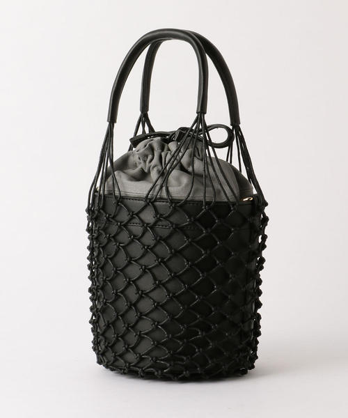 BEAUTY&YOUTH UNITED ARROWS（ビューティーアンドユースユナイテッドアローズ）の「BY フェイクレザー メッシュボトルバッグ -3WAY- о（ショルダーバッグ・レディース・ブラック/ブラウン・FREE）」の3枚目の写真