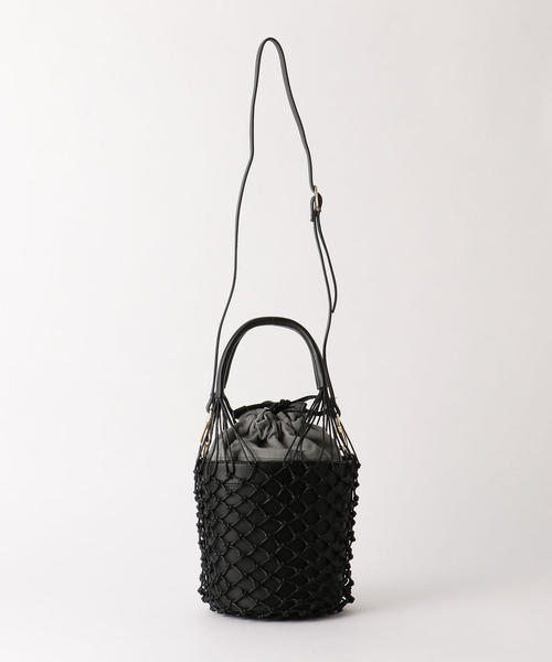 BEAUTY&YOUTH UNITED ARROWS（ビューティーアンドユースユナイテッドアローズ）の「BY フェイクレザー メッシュボトルバッグ -3WAY- о（ショルダーバッグ・レディース・ブラック/ブラウン・FREE）」の5枚目の写真