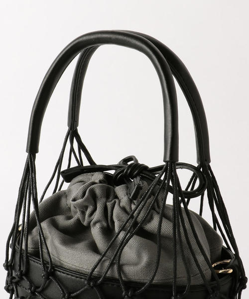 BEAUTY&YOUTH UNITED ARROWS（ビューティーアンドユースユナイテッドアローズ）の「BY フェイクレザー メッシュボトルバッグ -3WAY- о（ショルダーバッグ・レディース・ブラック/ブラウン・FREE）」の6枚目の写真