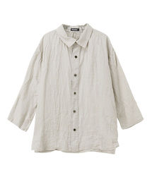 プランテーション plantation しぼり 長袖シャツ トップス ブラウス Plantation（プランテーション）の「(S)ﾘﾈﾝｷｬﾝﾌﾞﾘｯｸ（シャツ