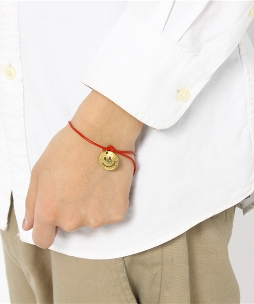 WEGO（ウィゴー）の「WEGO/フェイスコインレザーブレスレット（ブレスレット・メンズ・ブラック/ブラウン/ベージュ/ターコイズブルー/レッド・FREE）」の6枚目の写真