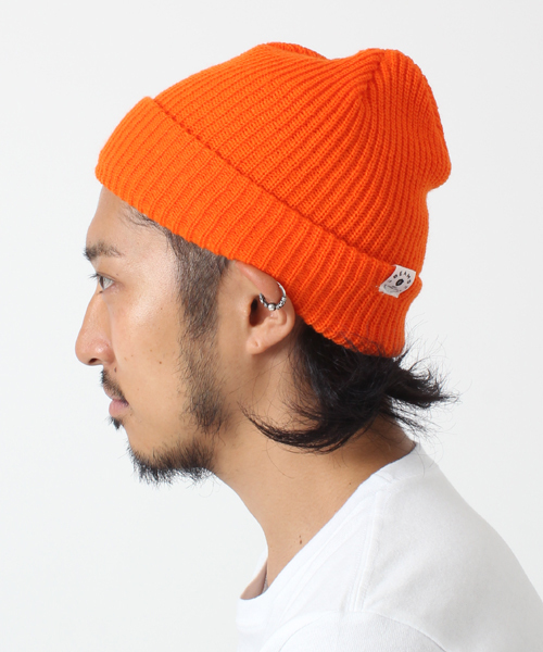 BEAMS(ビームス)の「□BEAMS / SL ニットキャップ(ニットキャップ/ビーニー・メンズ・ワイン/オレンジ/イエロー/オリーブ・ONE SIZE)」の4枚目の写真