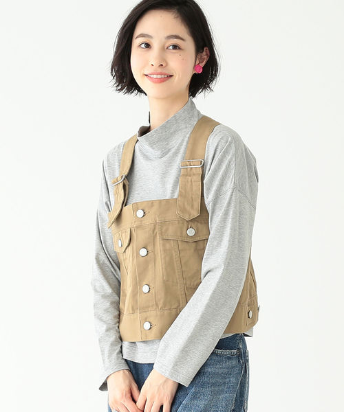 BEAMS BOY(ビームスボーイ)の「BEAMS BOY / デニム & チノ ベスト(ベスト・レディース・カーキ/インディゴブルー・ONE SIZE)」の4枚目の写真