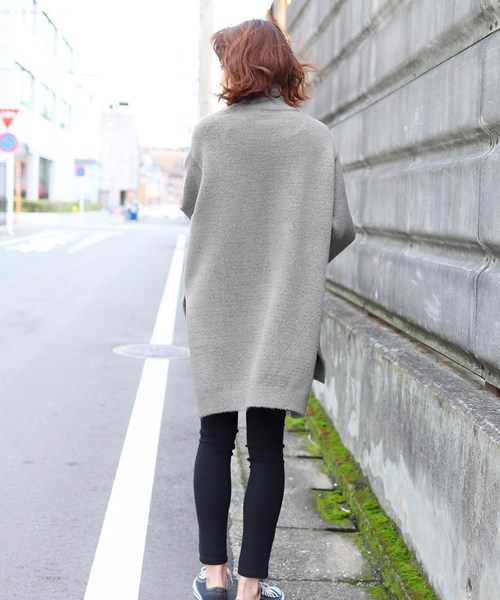 reca（レカ）の「ゆったりスリット入りスタンドネックチュニックワンピース（ワンピース・レディース・グレー/グレー系その他/ブラウン・FREE）」の14枚目の写真