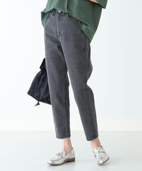 B:MING by BEAMS（ビーミングバイビームス）の「B:MING by BEAMS / デニム テーパードパンツ 19SS（デニムパンツ・レディース・インディゴブルー/ブラック・MEDIUM/SMALL）」の2枚目の写真