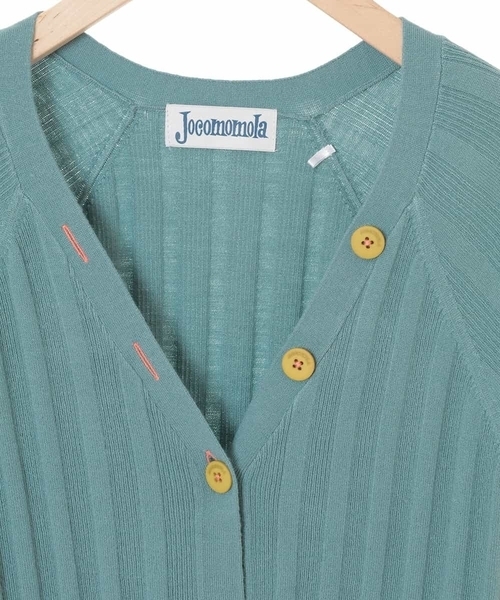 Jocomomola（ホコモモラ）の「リブニットカーディガン（カーディガン/ボレロ・レディース・ライトブルー/イエロー/ピンク・40）」の8枚目の写真
