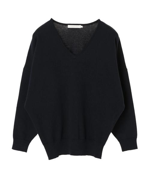 AMERICAN HOLIC（アメリカンホリック）の「Vネックドルマンニットプルオーバー（ニット/セーター・レディース・ベージュ/ネイビー/サックスブルー/イエロー/アイボリー/グレー系その他・M/L）」の21枚目の写真