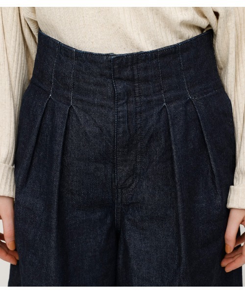 Tuck Hw ハイウエスト Wide Sly スライ のファッション ワイドパンツ デニムパンツ Pt A パンツ セール Wide デニム パンツ Bernard