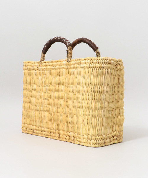 かぐれ（カグレ）の「アフリカンスクエア　ストローカゴ大（かごバッグ・レディース・ナチュラル・FREE）」の2枚目の写真