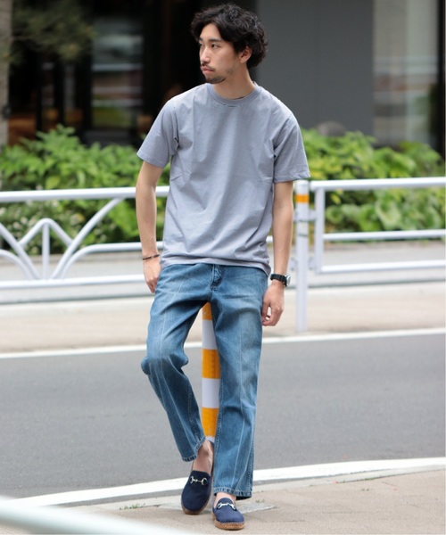 EDIFICE（エディフィス）の「72/2 サイロハイゲージ ボーダークルーネック ショートスリーブ（Tシャツ/カットソー・メンズ・ネイビー/ブラック/ブラック系その他/キャメル・SMALL/MEDIUM/LARGE/X-LARGE）」の5枚目の写真