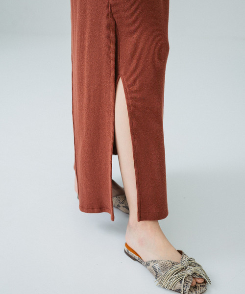 PUBLIC TOKYO(パブリックトウキョウ)の「ラップシルクカットスカート(スカート・レディース・ブラウン/アイボリー・FREE)」の8枚目の写真