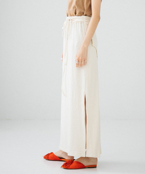 PUBLIC TOKYO(パブリックトウキョウ)の「ラップシルクカットスカート(スカート・レディース・ブラウン/アイボリー・FREE)」の21枚目の写真