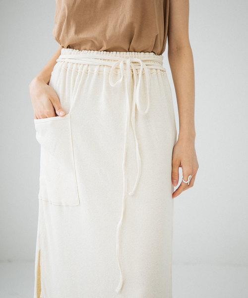 PUBLIC TOKYO(パブリックトウキョウ)の「ラップシルクカットスカート(スカート・レディース・ブラウン/アイボリー・FREE)」の22枚目の写真