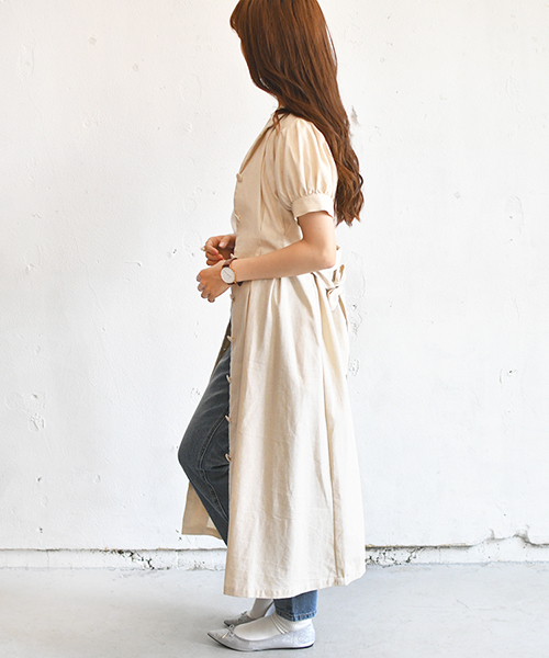 PairPair（ペアペア）の「リネン混カイキンガウンワンピ（ワンピース・レディース・ベージュ/アイボリー・FREE）」の10枚目の写真