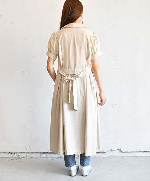 PairPair（ペアペア）の「リネン混カイキンガウンワンピ（ワンピース・レディース・ベージュ/アイボリー・FREE）」の11枚目の写真