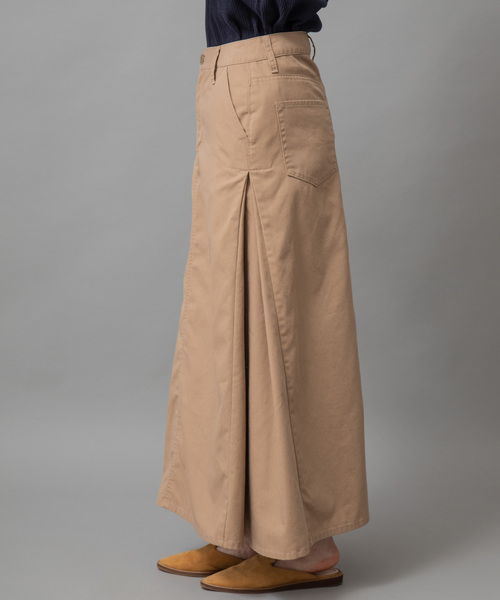 Munich（ミューニック）の「高密度TCチノマキシスカート（スカート・レディース・ブラック/ベージュ/ライトブラウン/カーキ・S/M/XS）」の12枚目の写真