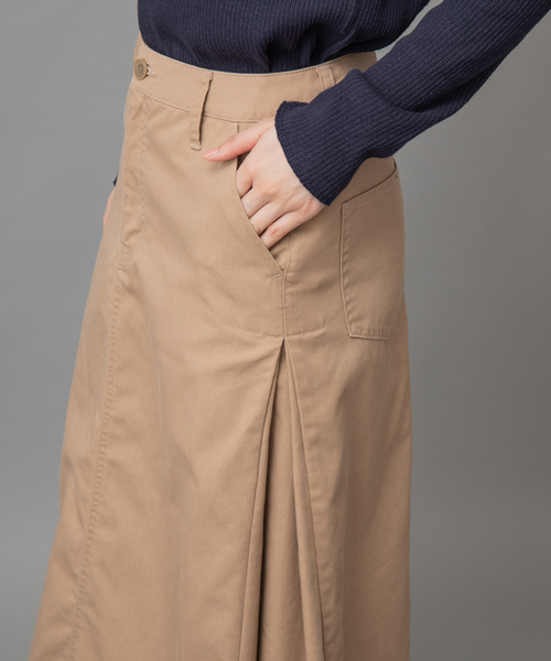 Munich（ミューニック）の「高密度TCチノマキシスカート（スカート・レディース・ブラック/ベージュ/ライトブラウン/カーキ・S/M/XS）」の15枚目の写真