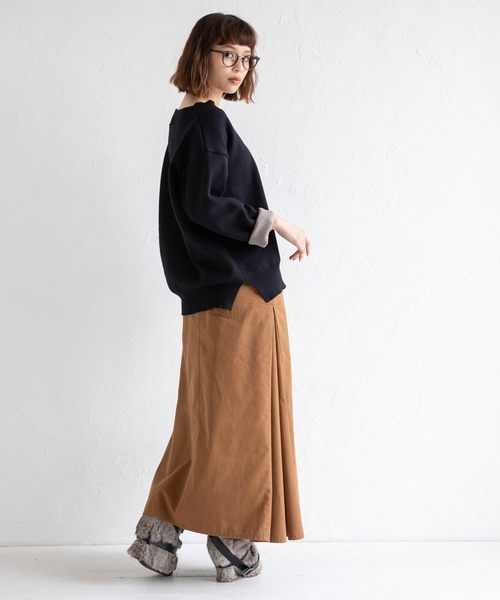 Munich（ミューニック）の「高密度TCチノマキシスカート（スカート・レディース・ブラック/ベージュ/ライトブラウン/カーキ・S/M/XS）」の22枚目の写真