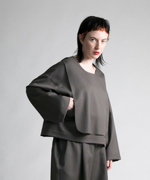 my beautiful landlet�i�}�C�r���[�e�B�t�������h���b�g�j�́u�ymy beautiful landlet�z wool twill layered tops�i���̑��g�b�v�X�j�v