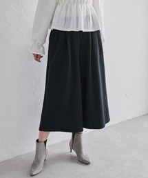 TIM ガウチョパンツ 毛100％ 日本製 裏地 紺 左ファスナー シンプル C17 COOL ガウチョパンツ 涼しいパンツ クール レディース 涼 七