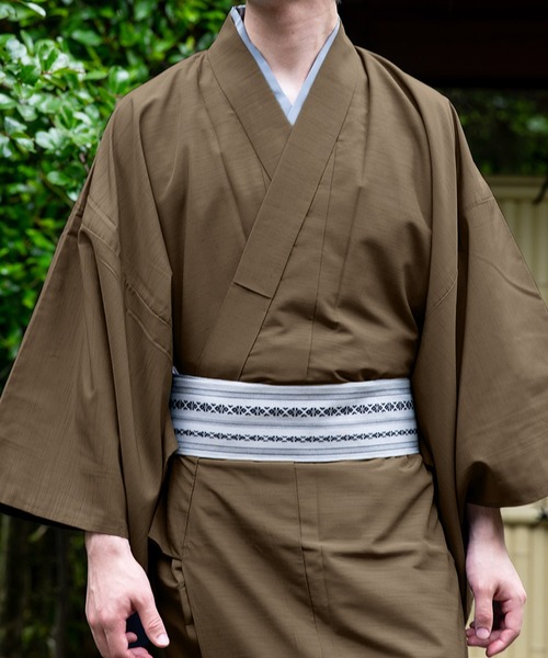 KYOETSU（キョウエツ）の「洗えるメンズ単衣着物（着物・メンズ・ブラック/ネイビー/ブラウン/グレー/レッド/イエロー/ブルー/ライトオリーブ/チャコールグレー・LL/3L/S/M/L）」の5枚目の写真