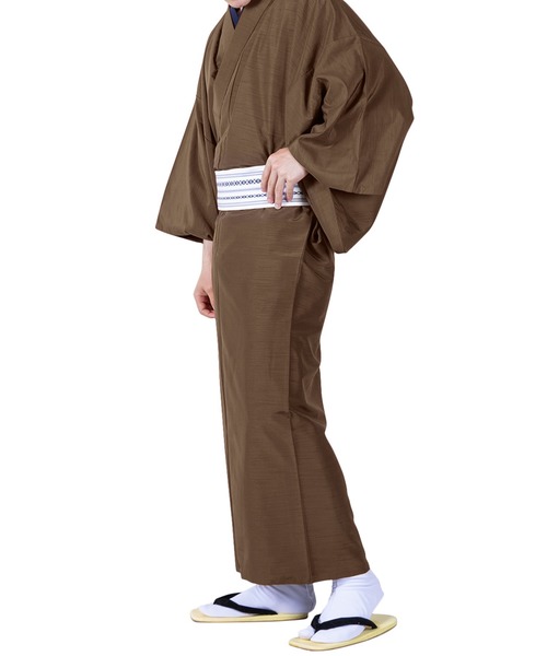 KYOETSU（キョウエツ）の「洗えるメンズ単衣着物（着物・メンズ・ブラック/ネイビー/ブラウン/グレー/レッド/イエロー/ブルー/ライトオリーブ/チャコールグレー・LL/3L/S/M/L）」の15枚目の写真