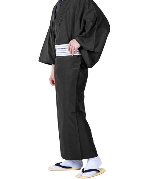 KYOETSU（キョウエツ）の「洗えるメンズ単衣着物（着物・メンズ・ブラック/ネイビー/ブラウン/グレー/レッド/イエロー/ブルー/ライトオリーブ/チャコールグレー・LL/3L/S/M/L）」の11枚目の写真