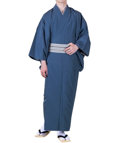 KYOETSU（キョウエツ）の「洗えるメンズ単衣着物（着物・メンズ・ブラック/ネイビー/ブラウン/グレー/レッド/イエロー/ブルー/ライトオリーブ/チャコールグレー・LL/3L/S/M/L）」の22枚目の写真