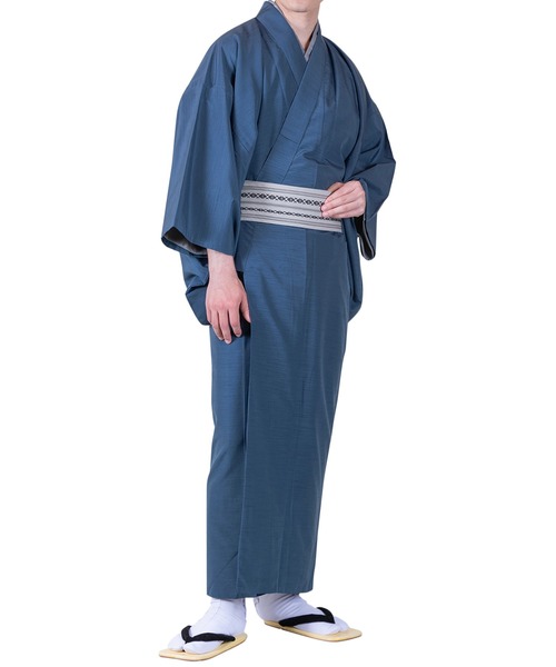 KYOETSU（キョウエツ）の「洗えるメンズ単衣着物（着物・メンズ・ブラック/ネイビー/ブラウン/グレー/レッド/イエロー/ブルー/ライトオリーブ/チャコールグレー・LL/3L/S/M/L）」の21枚目の写真