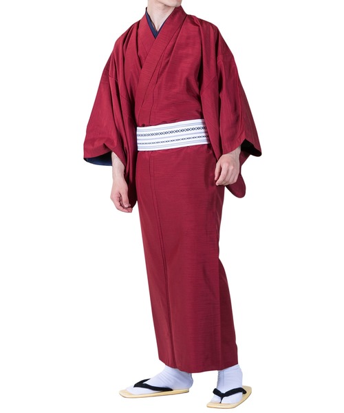 KYOETSU（キョウエツ）の「洗えるメンズ単衣着物（着物・メンズ・ブラック/ネイビー/ブラウン/グレー/レッド/イエロー/ブルー/ライトオリーブ/チャコールグレー・LL/3L/S/M/L）」の17枚目の写真