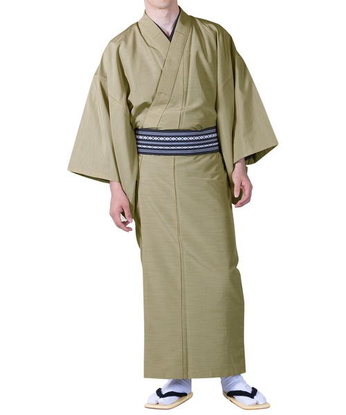 KYOETSU（キョウエツ）の「洗えるメンズ単衣着物（着物・メンズ・ブラック/ネイビー/ブラウン/グレー/レッド/イエロー/ブルー/ライトオリーブ/チャコールグレー・LL/3L/S/M/L）」の16枚目の写真