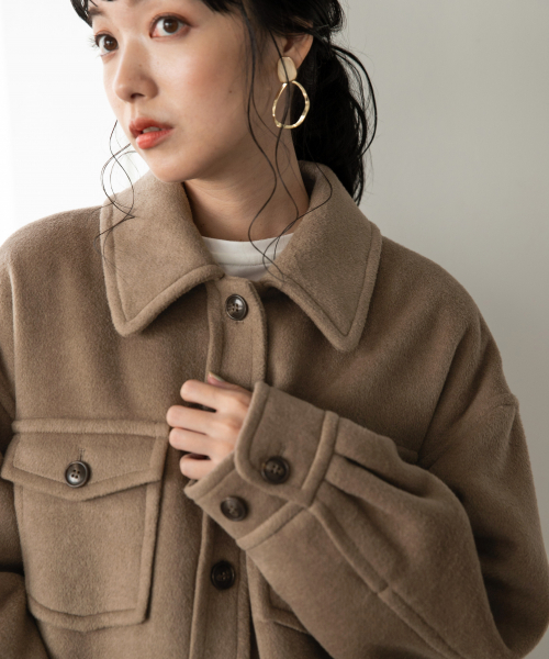 LOWRYS FARM（ローリーズファーム）の「メリノロングＣＰＯ　847132（その他アウター・レディース・ベージュ/カーキ/チェック・FREE）」の8枚目の写真