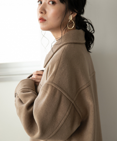 LOWRYS FARM（ローリーズファーム）の「メリノロングＣＰＯ　847132（その他アウター・レディース・ベージュ/カーキ/チェック・FREE）」の10枚目の写真