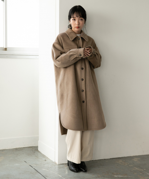 LOWRYS FARM（ローリーズファーム）の「メリノロングＣＰＯ　847132（その他アウター・レディース・ベージュ/カーキ/チェック・FREE）」の6枚目の写真