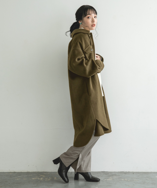 LOWRYS FARM（ローリーズファーム）の「メリノロングＣＰＯ　847132（その他アウター・レディース・ベージュ/カーキ/チェック・FREE）」の17枚目の写真