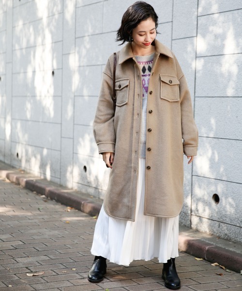 LOWRYS FARM（ローリーズファーム）の「メリノロングＣＰＯ　847132（その他アウター・レディース・ベージュ/カーキ/チェック・FREE）」の20枚目の写真