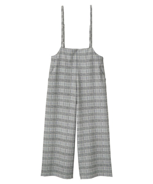 GeeRA（ジーラ）の「サロペットワイドパンツ（サロペット/オーバーオール・レディース・ベージュ/ブラック/チェック/ブラウン/ブルー系その他/チャコール/カーキ/アイボリー・MEDIUM/LARGE/X-LARGE/XX-LARGE/SMALL）」の16枚目の写真