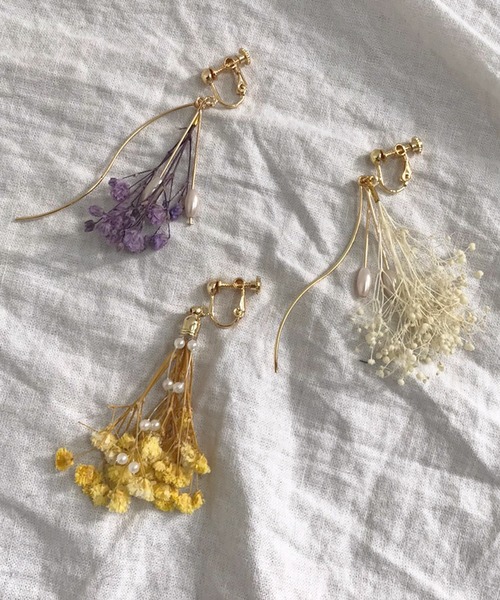 apres jour(アプレジュール)の「【apres jour×ARIAZ】フラワーブーケイヤリング(イヤリング・レディース・パープル/イエロー/アイボリー/ライトピンク・FREE)」の10枚目の写真