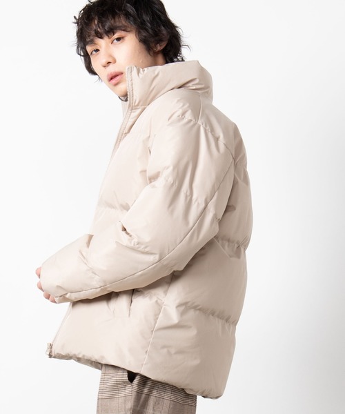 WEGO（ウィゴー）の「WEGO/カラーパフィブルゾン（ダウンジャケット/コート・メンズ・オレンジ/ホワイト/ブラック/ベージュ/レッド/ターコイズブルー/パープル・MEDIUM/LARGE）」の4枚目の写真