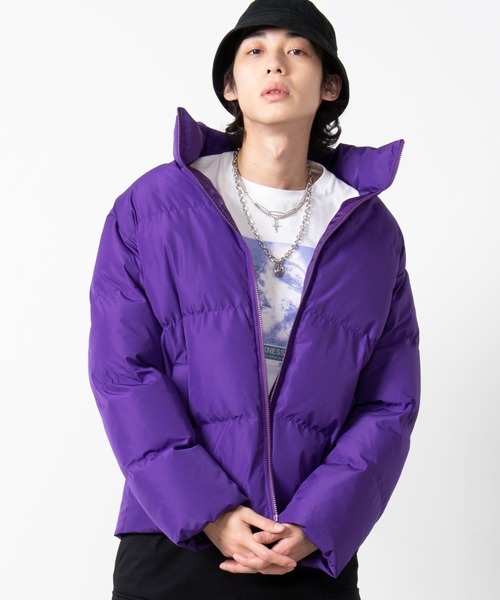 WEGO（ウィゴー）の「WEGO/カラーパフィブルゾン（ダウンジャケット/コート・メンズ・オレンジ/ホワイト/ブラック/ベージュ/レッド/ターコイズブルー/パープル・MEDIUM/LARGE）」の5枚目の写真