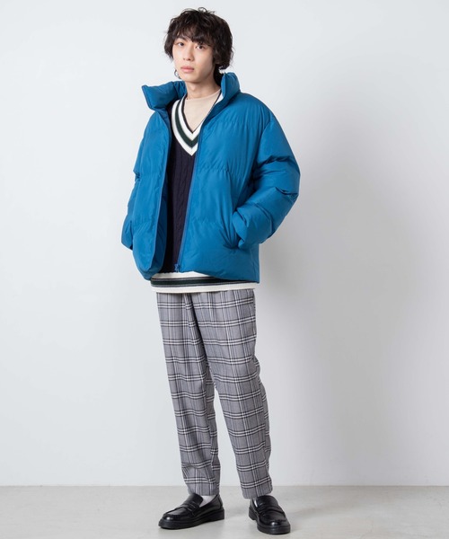 WEGO（ウィゴー）の「WEGO/カラーパフィブルゾン（ダウンジャケット/コート・メンズ・オレンジ/ホワイト/ブラック/ベージュ/レッド/ターコイズブルー/パープル・MEDIUM/LARGE）」の17枚目の写真