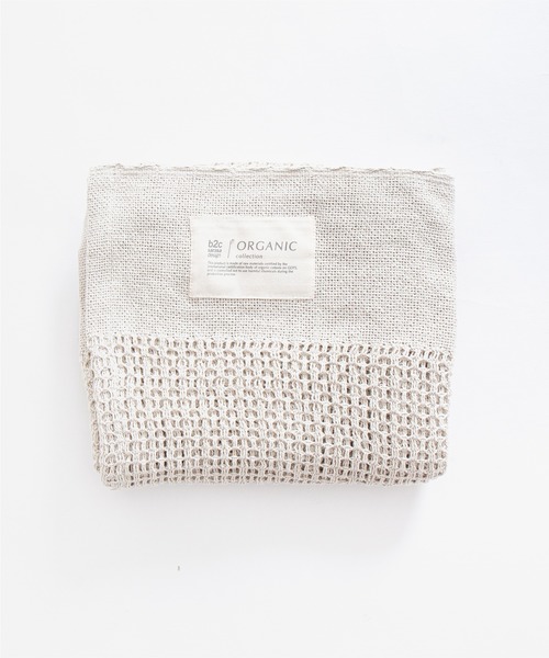 sarasa design（サラサデザイン）の「b2c オーガニックコットン メッシュ タオルケット S（寝具・レディース・ホワイト/ライトグレー/チャコールグレー・ONESIZE）」の3枚目の写真