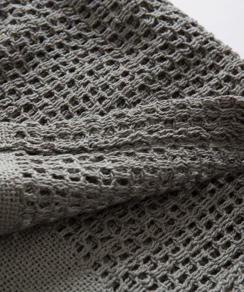 sarasa design（サラサデザイン）の「b2c オーガニックコットン メッシュ タオルケット S（寝具・レディース・ホワイト/ライトグレー/チャコールグレー・ONESIZE）」の14枚目の写真