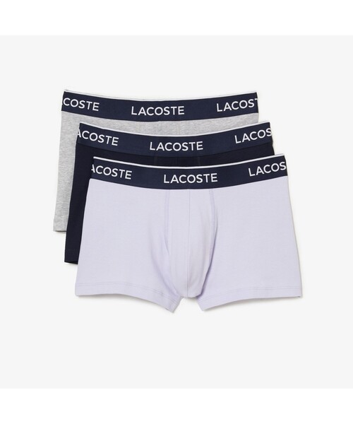 LACOSTE（ラコステ）の「ブランドネームデザイン3パックボクサーパンツ（ボクサーパンツ・メンズ・ブラック/ホワイト×ブラック/ブルー系その他/ブルー/グレー/パープル/ライトブルー/グリーン/スカイブルー/カーキ・S/M/L/XS/XL）」の10枚目の写真