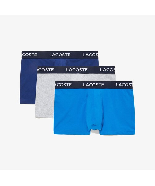 LACOSTE（ラコステ）の「ブランドネームデザイン3パックボクサーパンツ（ボクサーパンツ・メンズ・ブラック/ホワイト×ブラック/ブルー系その他/ブルー/グレー/パープル/ライトブルー/グリーン/スカイブルー/カーキ・S/M/L/XS/XL）」の8枚目の写真