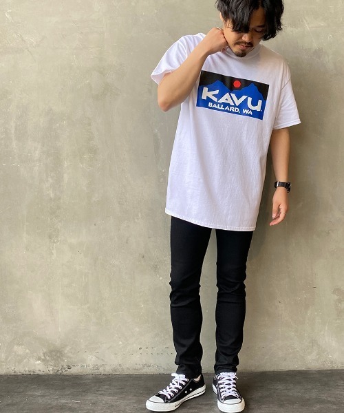 KAVU（カブー）の「[KAVU/カブー] BALLARD LOGO Tシャツ（Tシャツ/カットソー・レディース・ホワイト/ブラック/ネイビー・M/L/XL）」の21枚目の写真