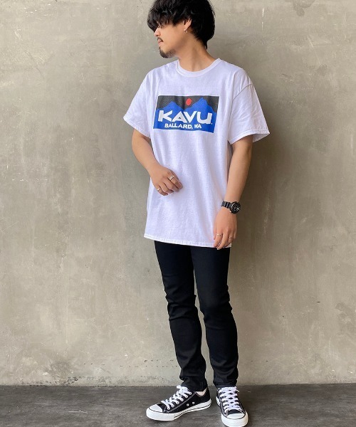 KAVU（カブー）の「[KAVU/カブー] BALLARD LOGO Tシャツ（Tシャツ/カットソー・レディース・ホワイト/ブラック/ネイビー・M/L/XL）」の15枚目の写真