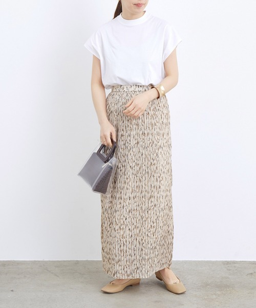 ADAM ET ROPE'（アダムエロペ）の「コットンクルーネックフレンチTee（Tシャツ/カットソー・レディース・ホワイト/チャコールグレー/ベージュ系その他・FREE）」の13枚目の写真