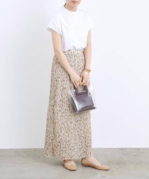 ADAM ET ROPE'（アダムエロペ）の「コットンクルーネックフレンチTee（Tシャツ/カットソー・レディース・ホワイト/チャコールグレー/ベージュ系その他・FREE）」の6枚目の写真